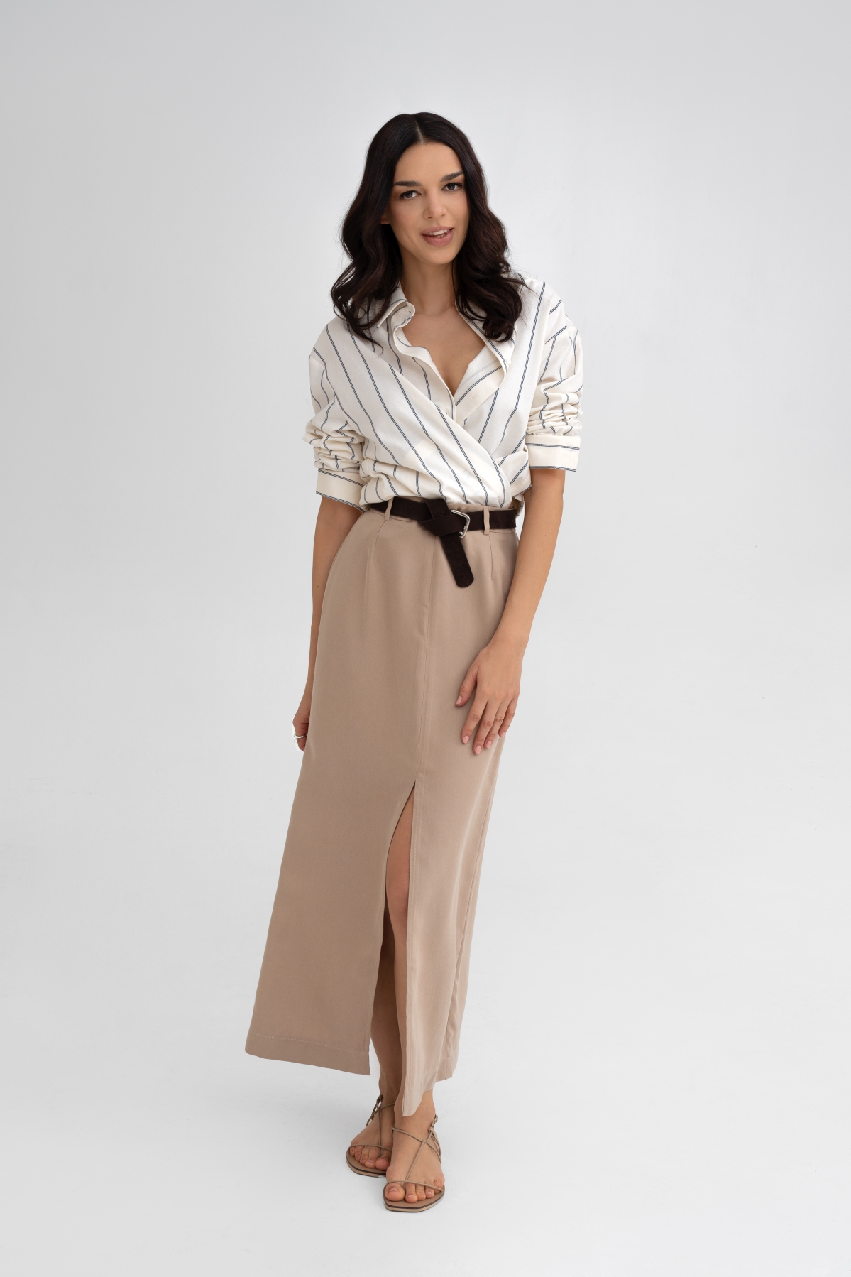 Spódnica maxi BLANCA, beżowa